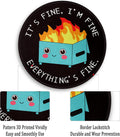 Gctriki Dumpster on Fire Round Mouse Pad, Funny Mousepad for Laptop 8.6 in | Small Gaming Mouse Pad, Stitched Edge, Non-Slip Rubber Base, Funny