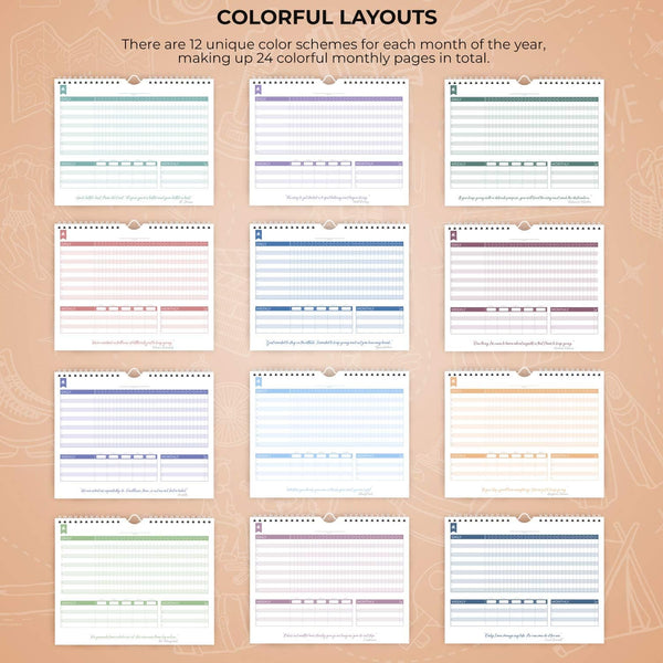 Clever Fox Habit Tracker Calendar Ã¢ÂÂ Inspirational Goal Tracker and Habit Calendar for Atomic Habits Ã¢ÂÂ Colorful Habit & Goal Planner
