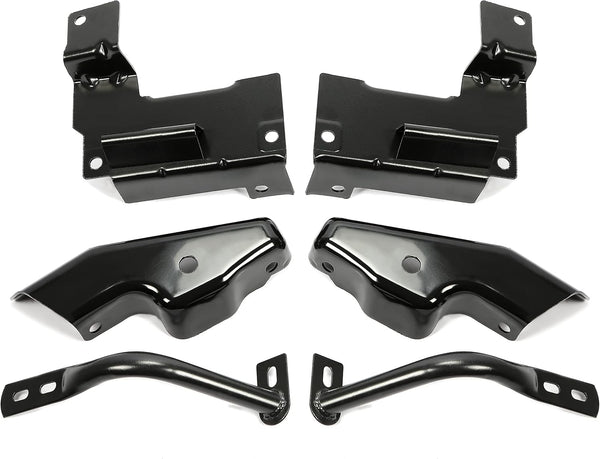 HECASA 6 PCS Front Bumper Bracket Set Compatible With 2003-2006 Chevy Silverado 2002-2006 Chevy Avalanche Replace For 15059687 GM1066175 15059688