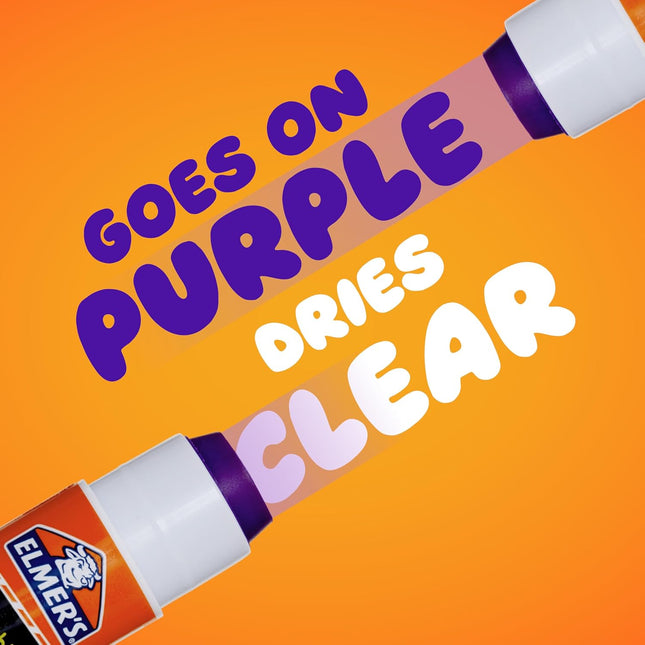 Elmer'S Disappearing Purple School Glue Sticks Washable 6 Grams 12 Count