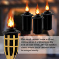 Torch Replacement Canisters, Bamboo Lantern Refillable Torches, Decorative Torch Canister Replacement for Yard, Patio, Deck, Garden, Party,