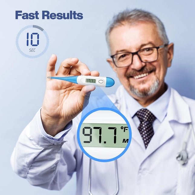 Boncare 10 Seconds Oral Thermometer for Adults and Kids - Accurate & Safe Rectal