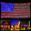 American Flag String Lights, Waterproof Led Flag Net Light, with 420 Super Bright LED, for Yard Garden Decoration, Festival, Holiday, Party
