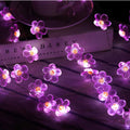 Flower String Lights，Fairy Pink Cherry Blossom String Lights 21ft 40 LEDs Waterproof USB Plug in Fun Room Lights for Spring, Nursery, Wedding,