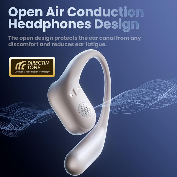 Open Ear Headphones Earbuds Wireless - 5.4 Bluetooth Ear Buds with LED Digital Display IPX7 Waterproof, Wireless Headphones Touch Control Air