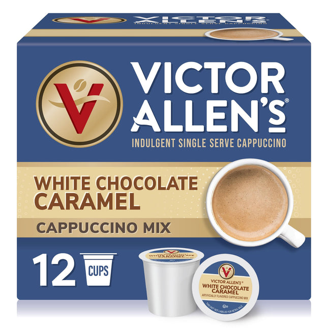 Victor Allen'S Coffee White Chocolate Caramel Flavored Cappuccino, 12 Count, Sin