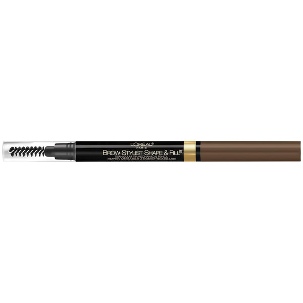 L'Oreal Paris Brow Stylist Shape & Fill Mechanical Eye Brow Makeup Pencil, Brunette, 0.008 Oz.