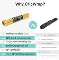 Chicwrap Plastic Wrap Refill Roll - 12 Inch X 250 Feet - Professional Grade Plastic Wrap - Disposable, BPA Free