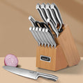 Kuisine Premium Sharp Knife Set,High Carbon Stainless Steel Sharper Blade Ergonomic Non-slip Handle,Kitchen Block Knife Set Chef Knife Block Set