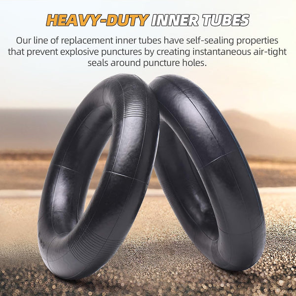 2 Pack 3.00/3.50-8 Replacement Inner Tubes with TR4 Valve Stem for pneumatic wheelbarrow wheel,cart wheel, garden cart, wagons - Made From Heavy