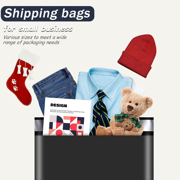 Black Poly Mailers 6x9 Inch 100 Pcs, Strong Adhesive Shipping Bags for Clothing, Self-Sealing and Waterproof Mailing Envelopes, Privacy Protected