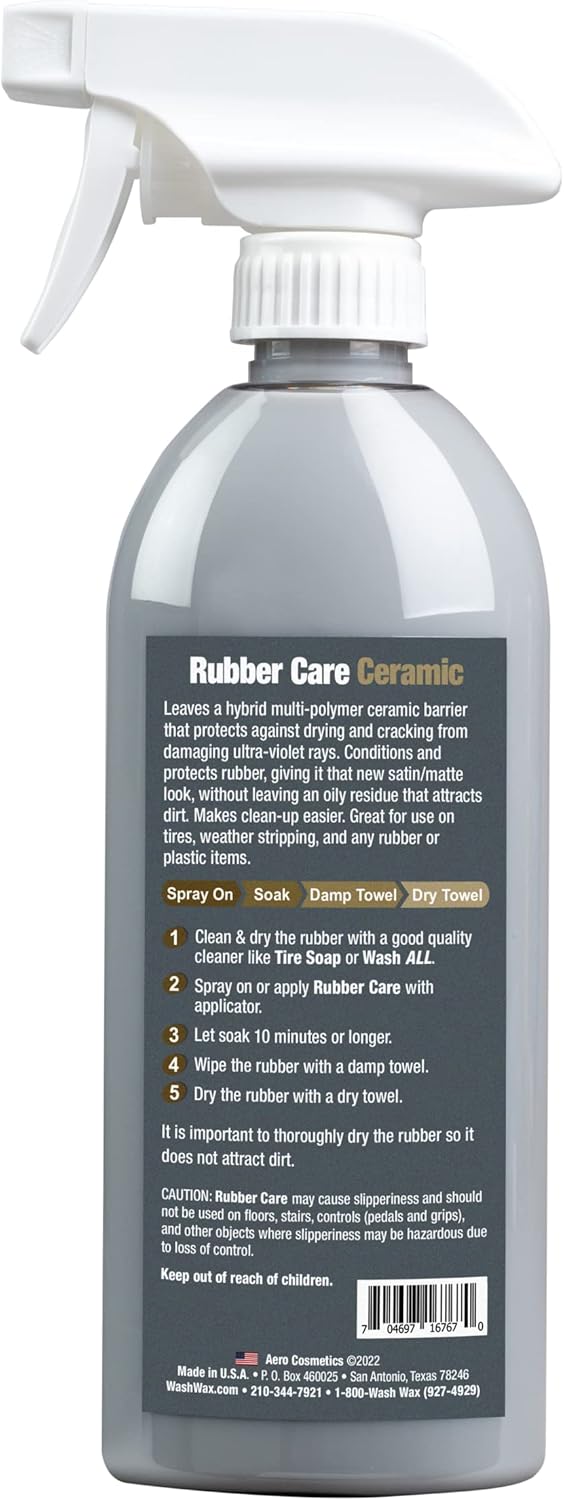 Aero Cosmetics Ceramic Tire Dressing Protector, No Tire Shine, No Dirt or Brake Dust Attracting Residue 16 Fl. Oz (2-Pack) Satin/Matte Finish