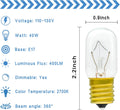 Microwave Light Bulb 8206232A 40W E17 125V Replacement Part Fit for Whirlpool Maytag GE Amana Over The Range Hood Microwave and The Lava Lamps