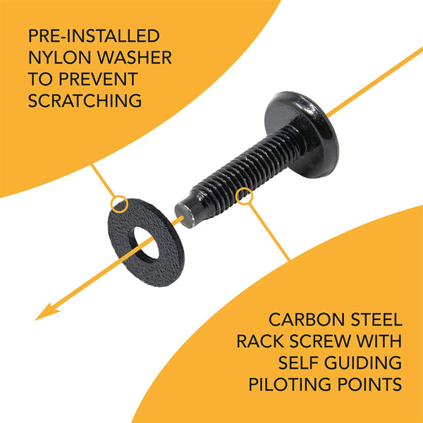 10-32 Rack Screws 50-Pack - Versatile Server Rack Accessories for Network Cabinets, Audio Mounts, Studs and Recording Studio Includes Nylon