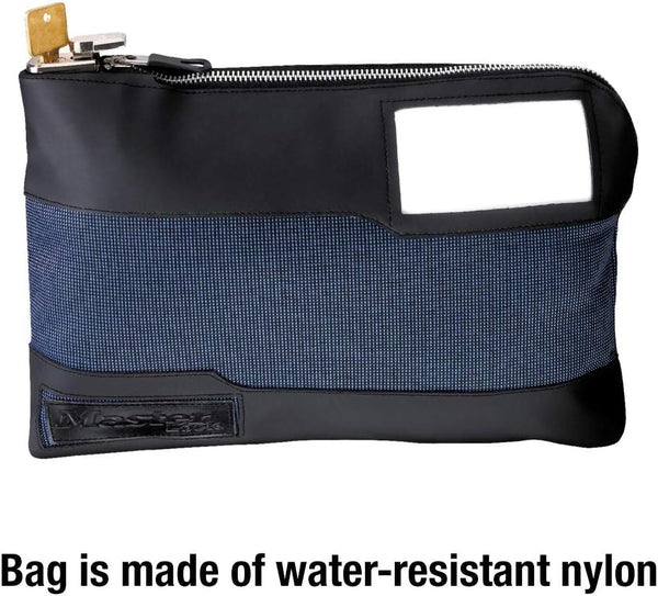 Master Lock Money Bag with Key Lock and Zipper for Cash, 11-1/2 in. Long Locking Portable Travel Money Pouch Protects Passports, Valuables, 7120D,