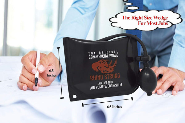 The Original Rhino Strong Commercial Grade Air Wedge Bag Pump Professional Leveling Kit & Alignment Tool Inflatable Shim Bag Single