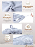 Hicober Microfiber Hair Towel Wrap for Women, Purple Blue Grey, 3-Pack Blue,grey,purple Large