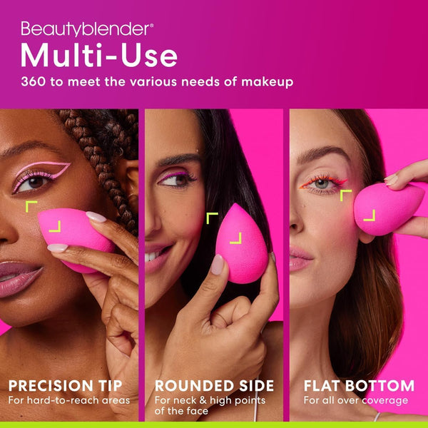 Beautyblender Original Pink Makeup Sponge | Super-Soft Blending Foam for Foundations, Powders and Creams | Reusable & Washable, Vegan &