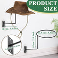 TiciKim Pack of 4 Cowboy Hat Rack Metal Hat Holder Wall Mounted Hat Hanger for Wall Display, Cowboy Hat Holder Organizer Multifunctional Organizer