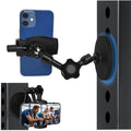 Gym Phone Mount Gym Magnetic Phone Holder with Magnet Base Attach to Metal Surface, Magnetic Phone Holder for Gym Boat Forklift Tractor