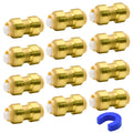 12 Pack 1/2” Pushfit Straight Coupling Fittings with Disconnect Clip | for Copper, PEX, CPVC Pipe 12pcs 1/2" Straight