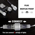 Dazzle Bright 4th of July Lights Decorations, 288LED Red Blue and White Meteor Shower Rain Lights 12Inch 8 Tubes, Waterproof Plug in Falling Rain