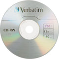 Verbatim CD-RW 700MB 2X-12X Rewritable Media Disc - 25 Pack Spindle 25pk Spindle