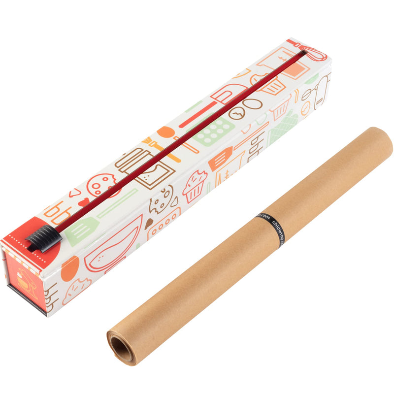 Chicwrap Baker'S Tools Parchment Paper Dispenser - Includes 15"X 33" (42 Sq.Ft) Roll Unbleached Baking, Cooking & Culinary Paper - Reusable