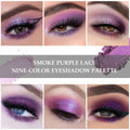 SUAKE Purple Eyeshadow Palette for Eye Makeup,High Pigmented Silver White Tan Grape Brown Color Light Violet Eye Shadow Primers, Matte Shimmer