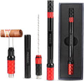 Cigar Punch Multitool 4-In-1 Cigar Draw Enhancer Tool, Twin Needle, Retractable and Screw Out Cigar Double End Punch-2 Size Blades Cigar Hole