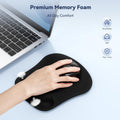 Mouse Pad with Wrist Support, TECKNET Ergonomic Gaming Mouse Pad Pain Relief, Portable Comfortable Mousepad for Computer, Laptop, Office, Home and