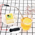 21Pcs Reusable Silicone Straw Tips, Stainless Straw Tips, Black Food Grade Straws Tips Covers Fit for 6mm Wide Stainless Steel Straws And Glass Straws