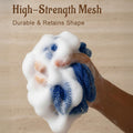 Yiclick African Net Sponge Authentic with Knots 2 Pack - Exfoliating Body Scrubber, Exfoliating Washcloth Towel, Knotted Rags Wash Cloth Loofah