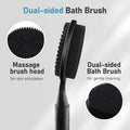 OZNER 24 Inches Silicone Back Scrubber for Shower - Extendable Long Handle Shower Brush with Dual-Sided Bristles - Exfoliating Body Scrubber for
