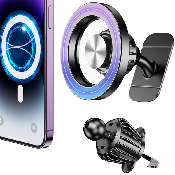 for Magsafe Car Mount Vent【20 Strong Magnets】for iPhone Magnetic Car Mount【360°】Cell Phone Mount for Car【Hands Free】Air Vent Phone Holders for