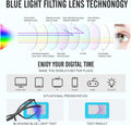 Blue Light Glasses For Men & Women - Anti Glare Computer Blue Light Blocking Glasses with UV Protection for Gaming 1p-2501black Clear