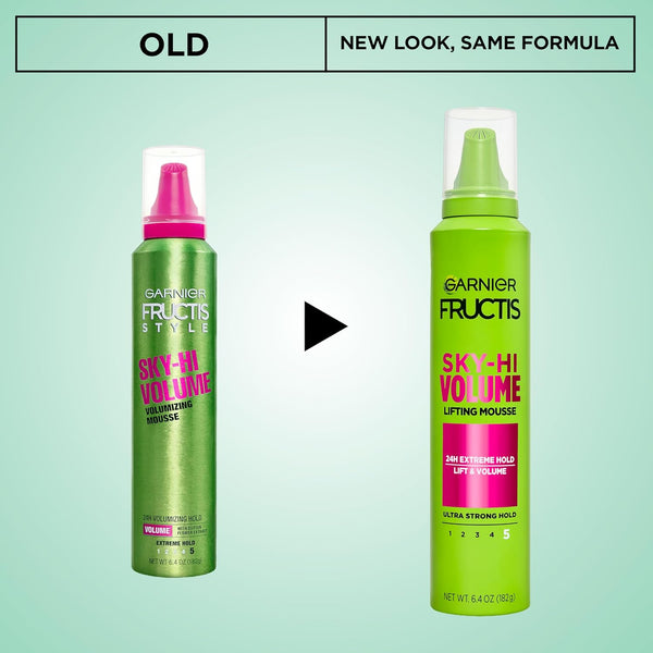 Garnier Fructis Style Sky-Hi Volume Mousse, Extreme Hold, 6.4 Oz, 3 Count (Packaging May Vary) Not Specified 6.4 Fl Oz (Pack of 3)