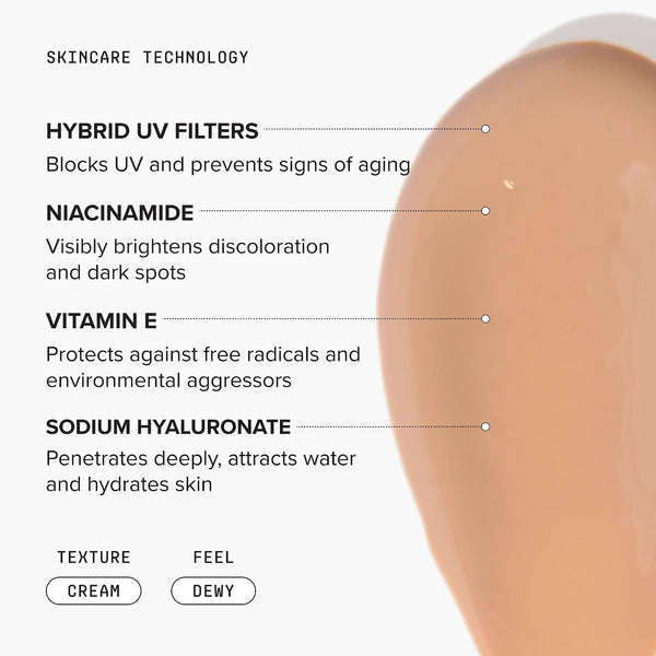 DRMTLGY Universal Tinted Moisturizer SPF 46 | Dewy Tinted Sunscreen 1.7 Fl Oz (Pack of 1) Dewy