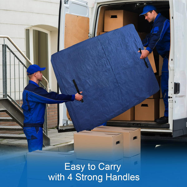 Mattress Bags for Moving and Storage Queen Size, Waterproof Mattress Cover for Moving with Heavy Duty Handles, Strong Zipper, Reusable Mattress