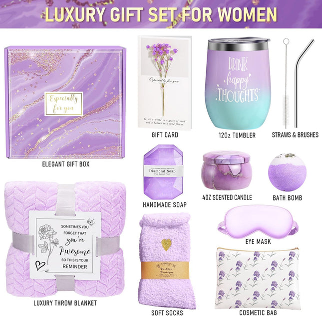 Happy Birthday Gifts for Women Self Care Gift, Relaxing Care Package Get Well So