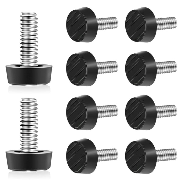 Hotop 1/4-20 UNC Thread Adjustable Furniture Levelers Screw in Galvanized Steel Glide Furniture Leveling Feet Screw on Floor Leveler for