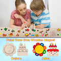 GWAHSA 30Pcs DIY Wooden Magnets, Glow in the Dark Wooden Art Craft Supplies Painting Kit for Kids Activities Party Favors for Boys Girls Ages 4-8