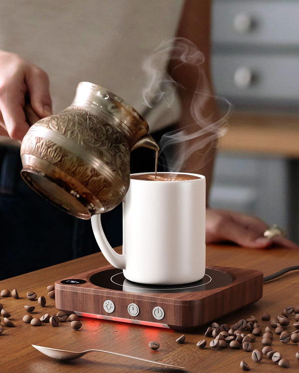 House Gem Mug Warmer - 36W Coffee Mug Warmer for Desk with Temperature Display, 2-12Hrs Auto Shut Off, Smart Candle Warmer - Ideal Coffee Gifts