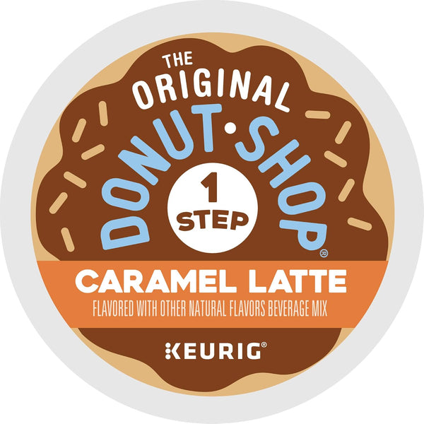 The Original Donut Shop Caramel One-Step Latte, Keurig Single Serve K-Cup Pods, 20 Count Caramel Latte 20 Count (Pack of 1)