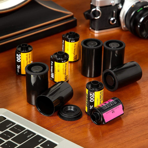 Golden Pearl 35mm Caliber Plastic Film Canisters -20pcs（Black ）