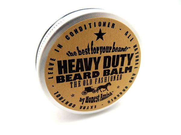 Honest Amish - Heavy Duty Beard Balm - 2 Ounce - Beard Conditioner | Leave-in beard conditioner with natural oils and butters for softer control;