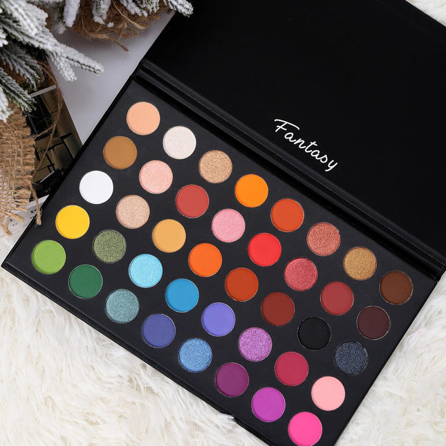 Highly Pigmented Eye Makeup Palette, Matte Shimmer Metallic Eyeshadow Pallet Lon