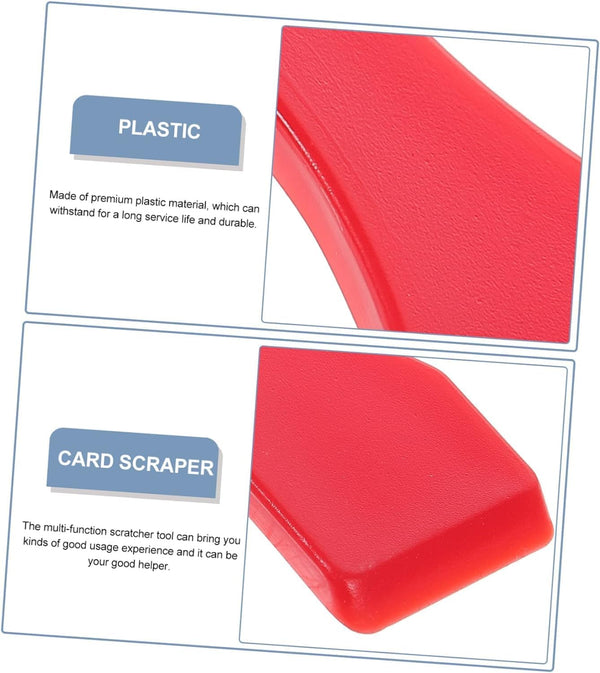 10Pcs Red Lottery Ticket Scraper Lottery Ticket Scratcher Sticker Label Remover Plastic Small Scraper Shovel Shape Lottery Scratcher Lottery