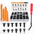 GOOACC 240PCS Bumper Retainer Clips Car Plastic Rivets Fasteners Push Retainer Kit 12 Popular Sizes Auto Push Pin Rivets Set -Door Trim Panel