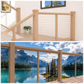 Muzata 50Pack Cable Railing Level Protector Sleeve for Wood Post CR13 | Deck Cable Railing Hardware for OD 1/8" Wire Rope, ONLY for Wood Post on